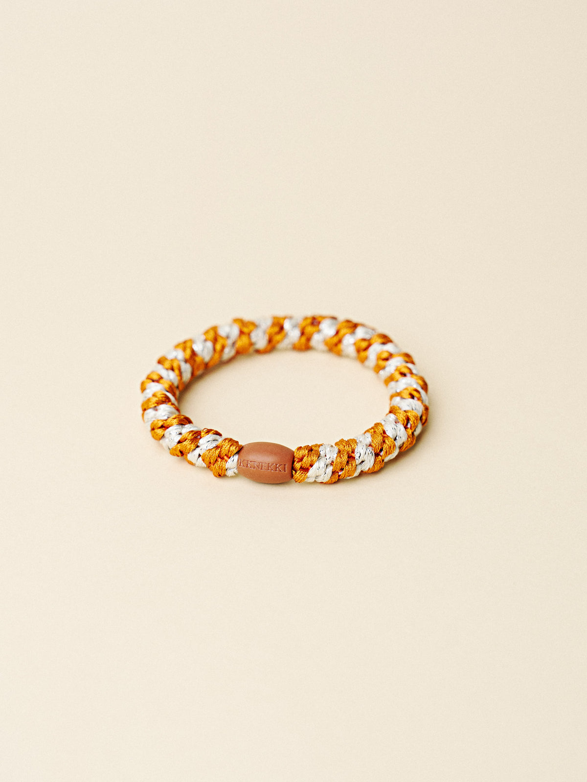 Hair Tie Glitter Stripe Burned Terracotta