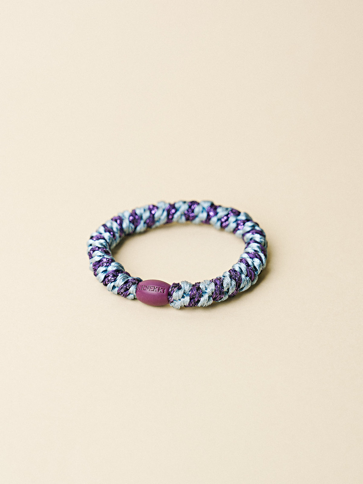 Hair Tie Stripe Seablue & Dark Purple
