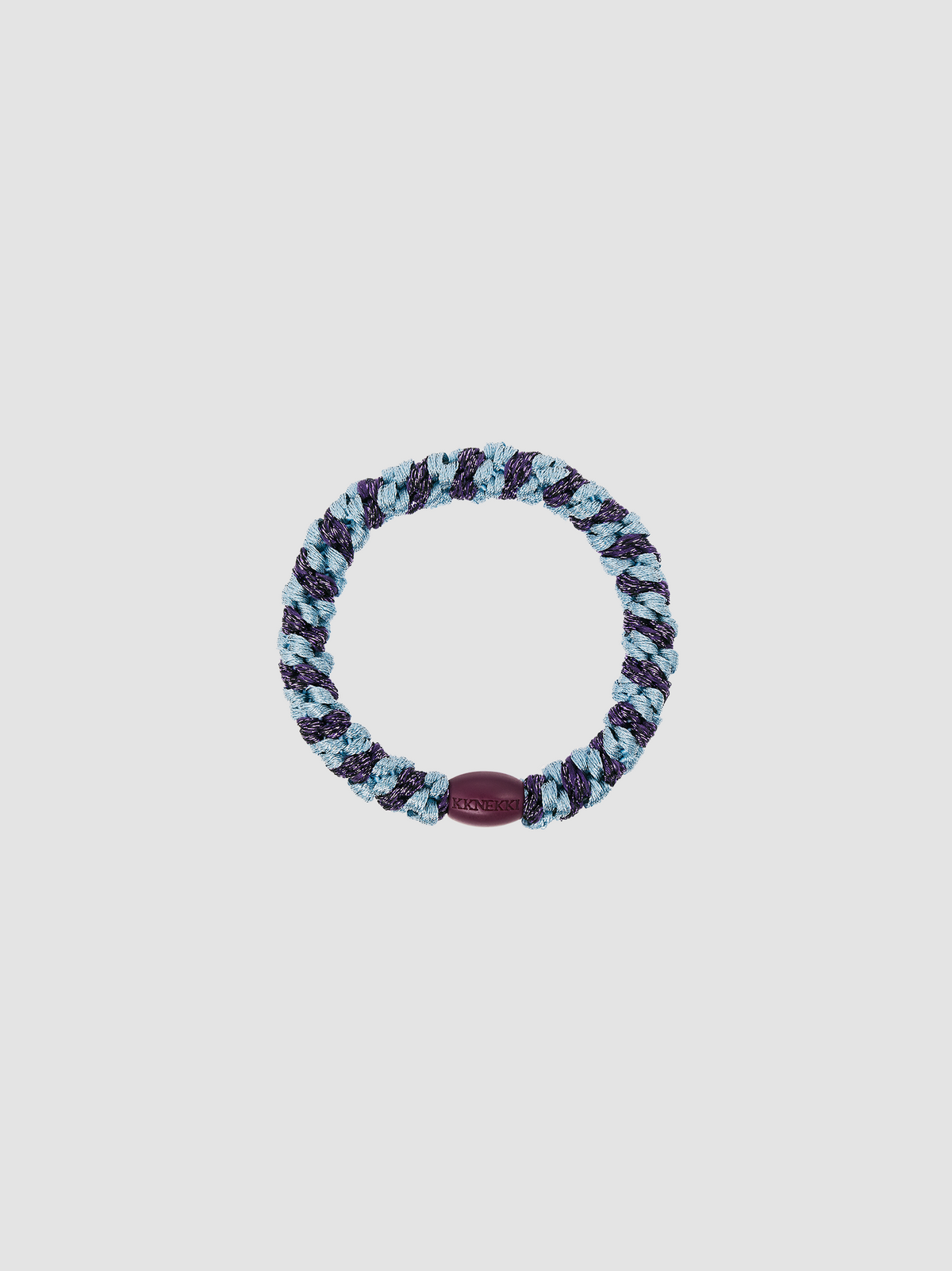 Hair Tie Stripe Seablue & Dark Purple