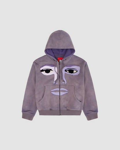 Hoodie Face Plum Purple