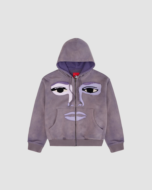 Hoodie Face Plum Purple