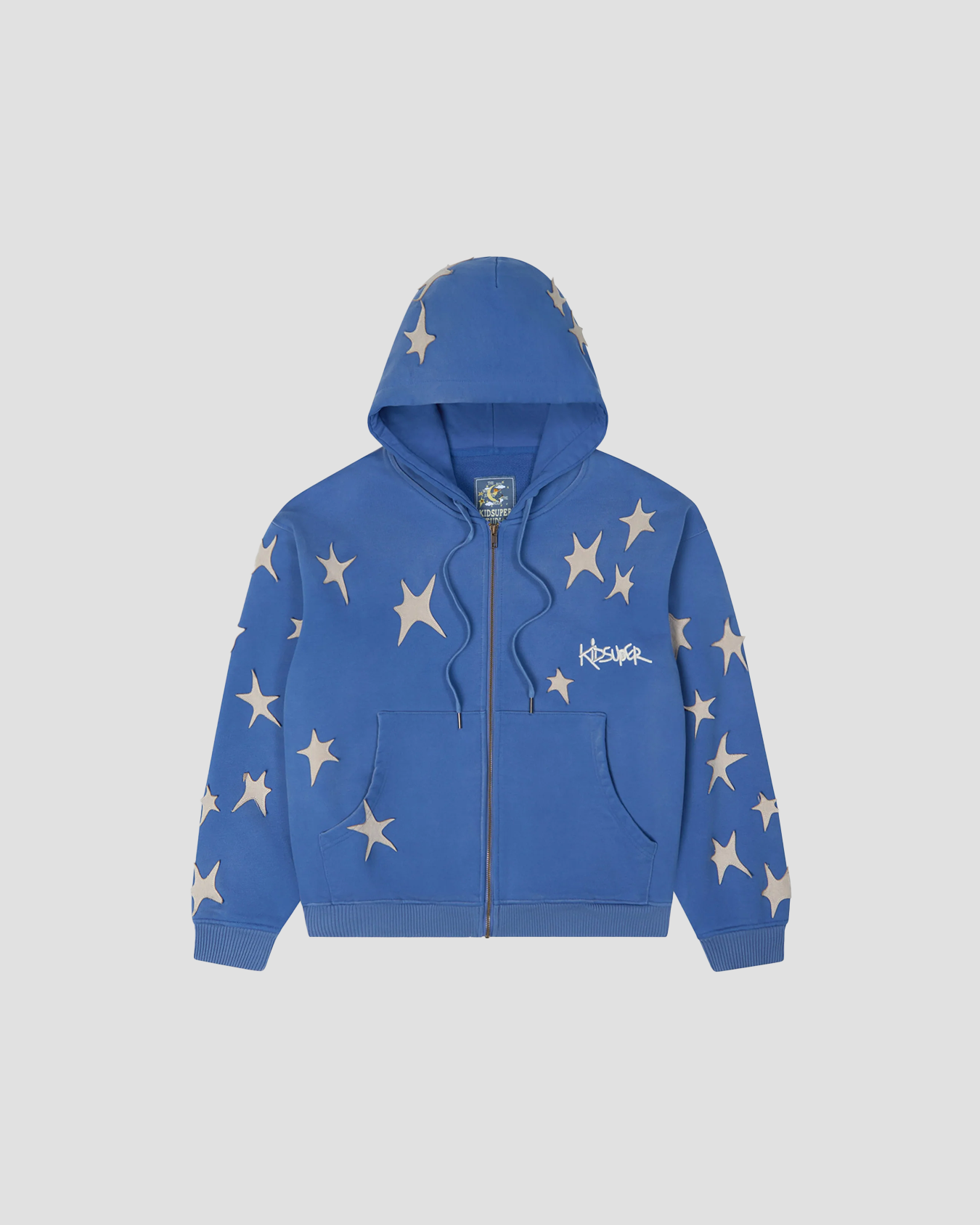 Hoodie Star Patchwork Blue