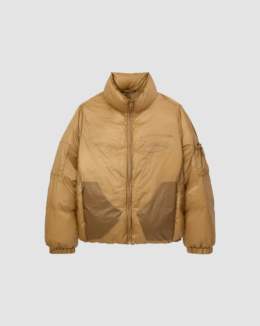 Jacket Puffer Translucent Face Brown