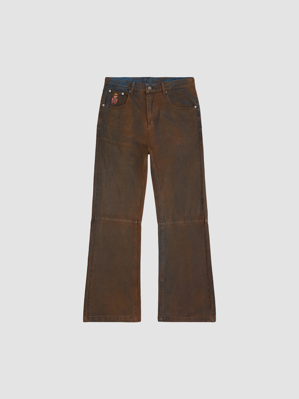 Jeans Flare Mud Washed Brown
