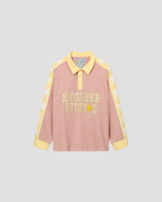 Shirt Rugby Terrycloth Star Pink