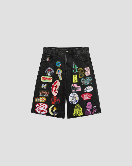 Shots Denim Patches Black