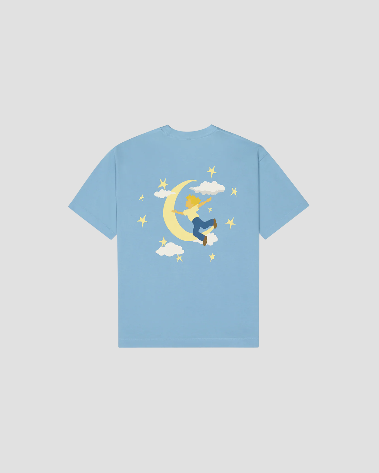 T-shirt Boy Moon Blue