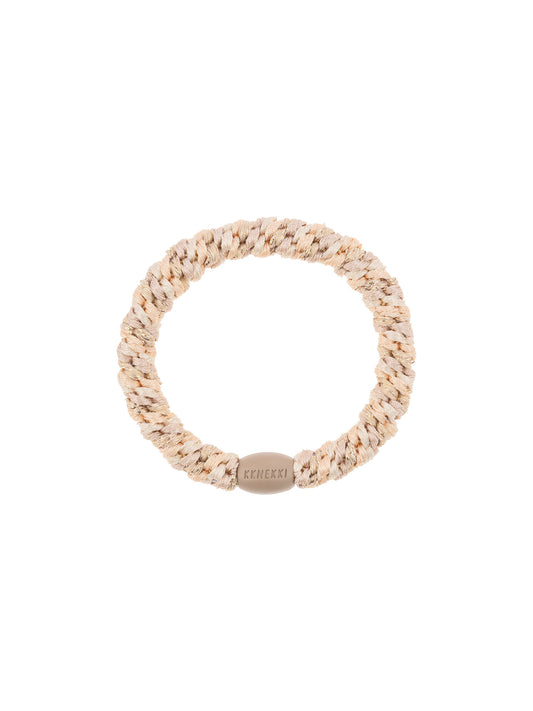 Hair Tie Mix Powder Beige Glitter