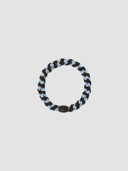 Hair Tie Stripe Brown & Seablue