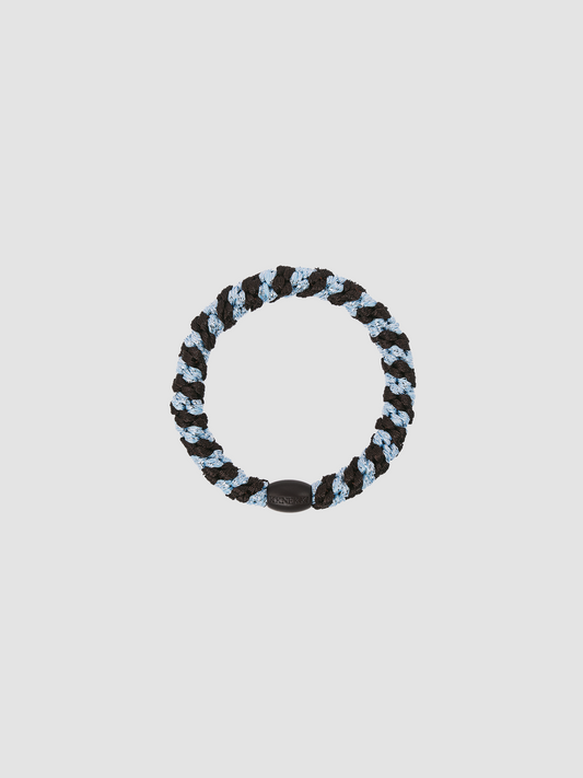 Hair Tie Stripe Brown & Seablue