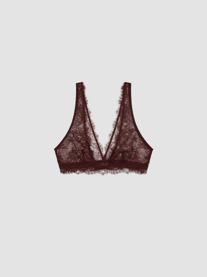 Bralette Cherie Tmavě Hnědá