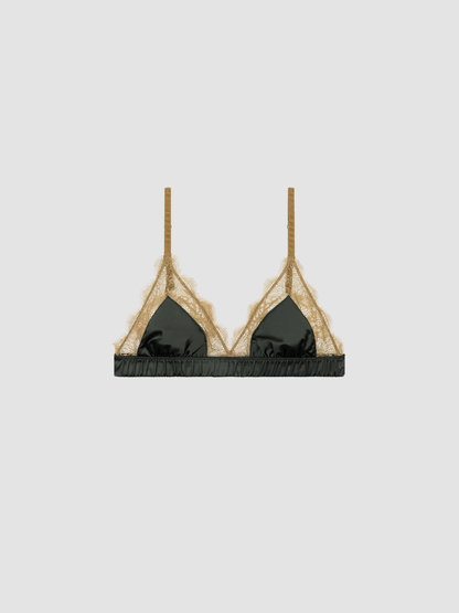 Bralette Love Lace Dark Green