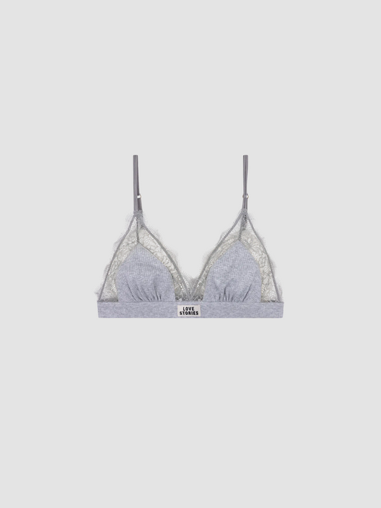 Bralette Love Lace Grey