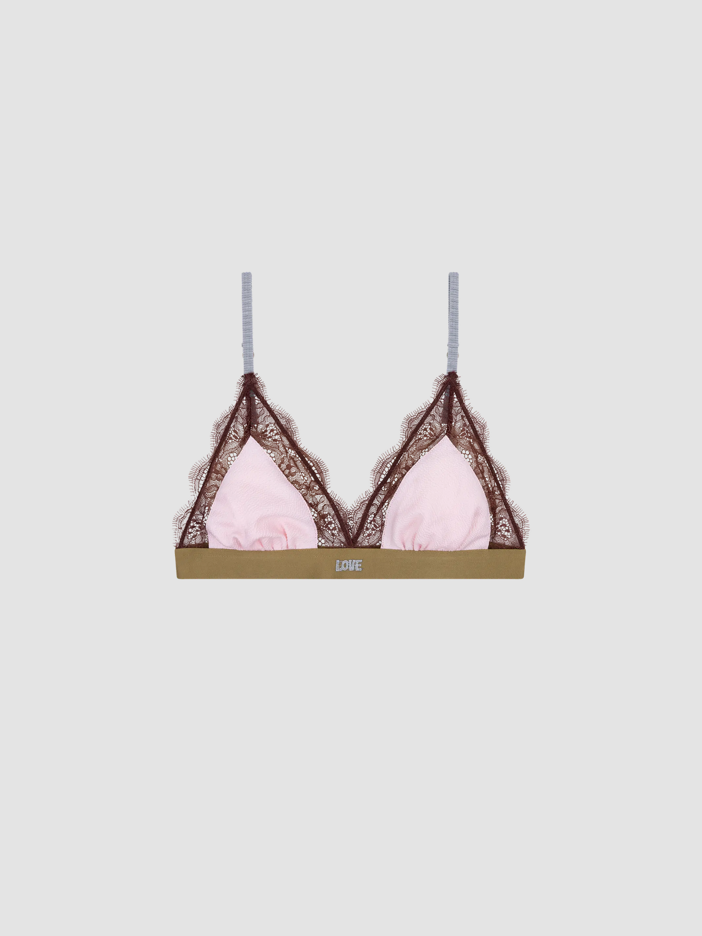 Bralette Love Lace Pink & Brown