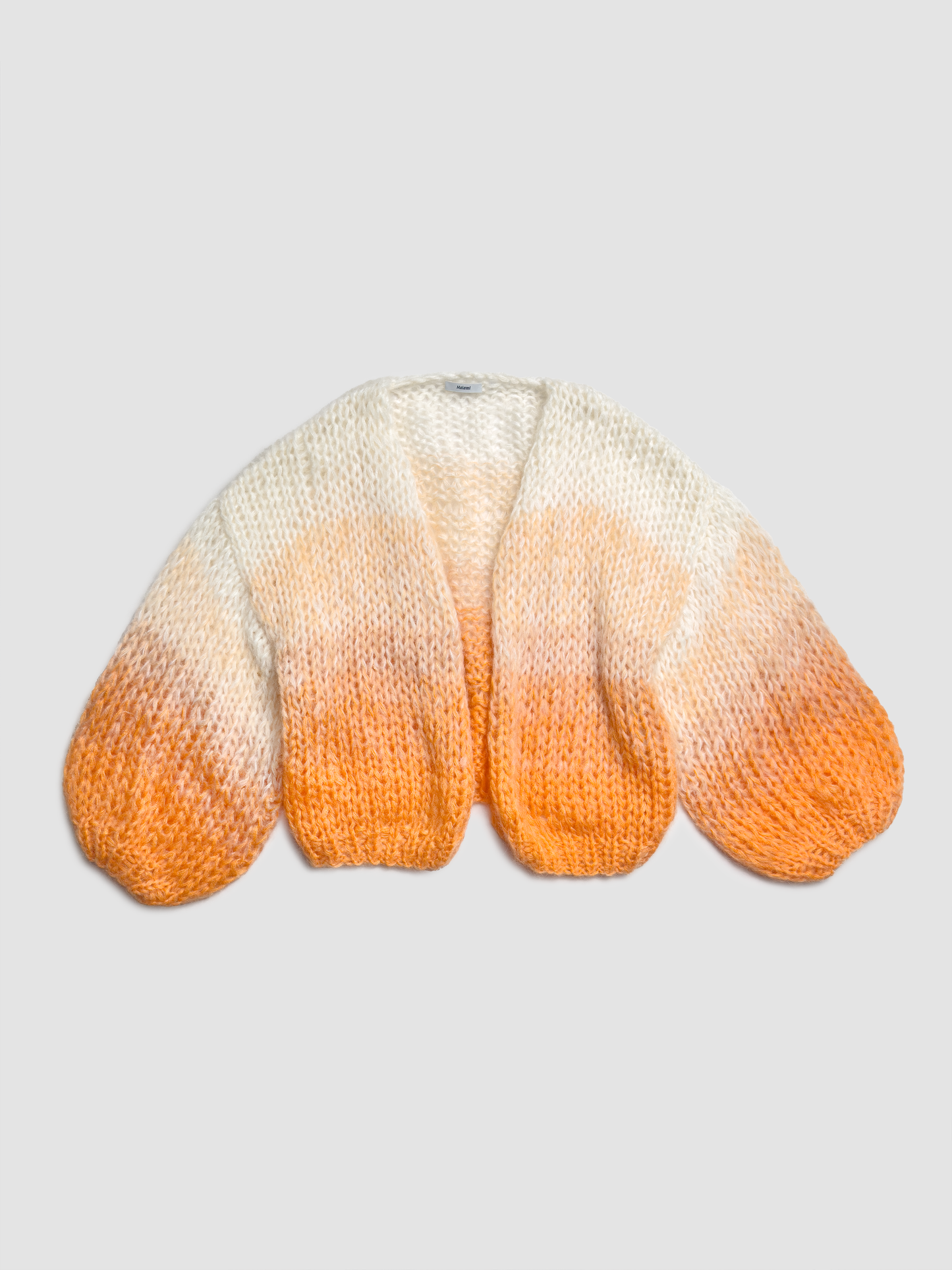 Mohair Cardigan Ombre Tangerine Creme