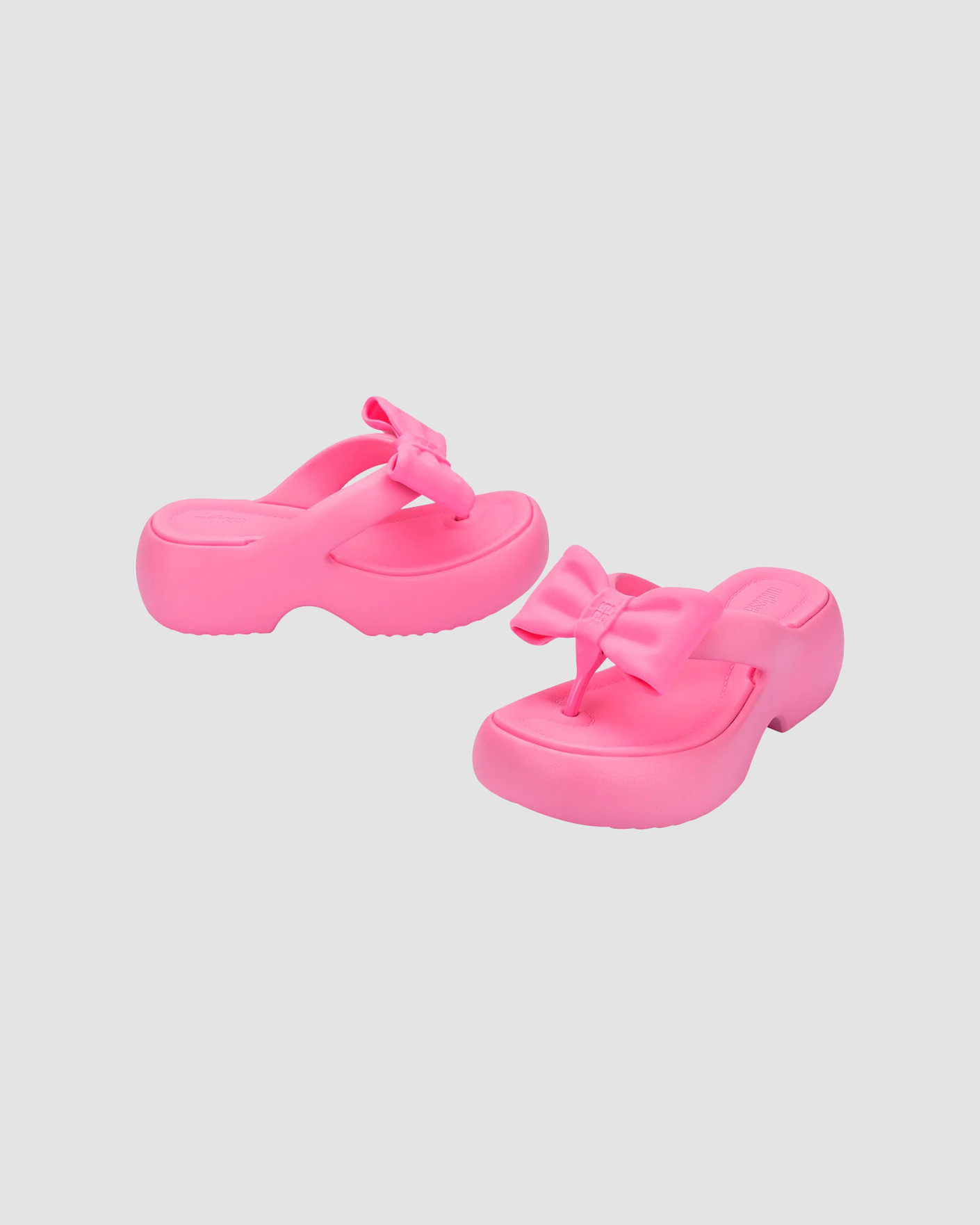 Slippers Platform Bow Pink