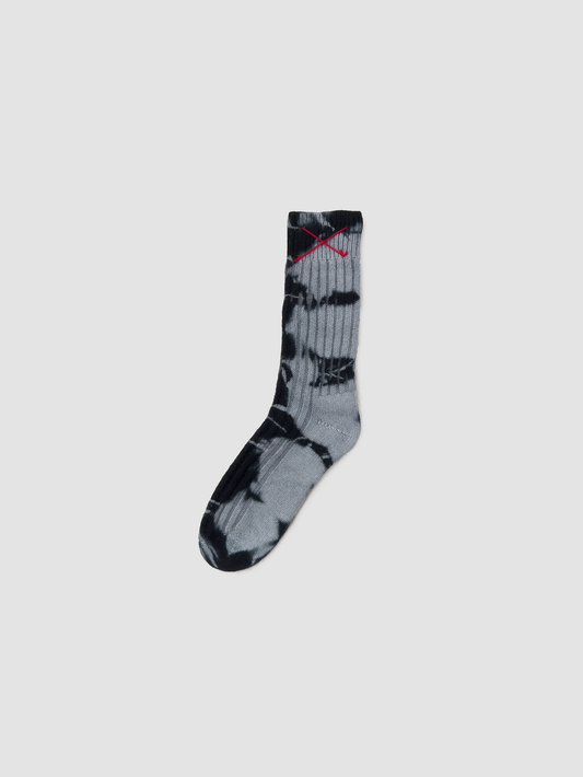 Cashmere Socks Batik Charcoal Black