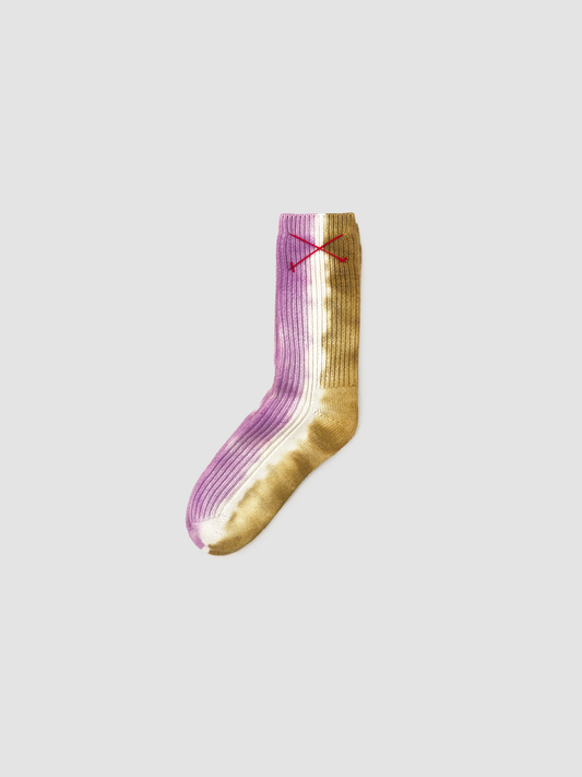 Cashmere Socks Funky Lila & Mustard