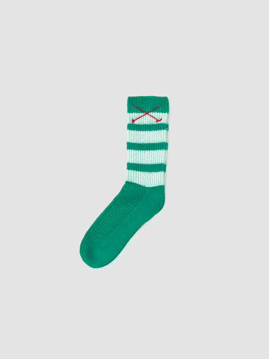 Cashmere Socks Stripes Green & Mint