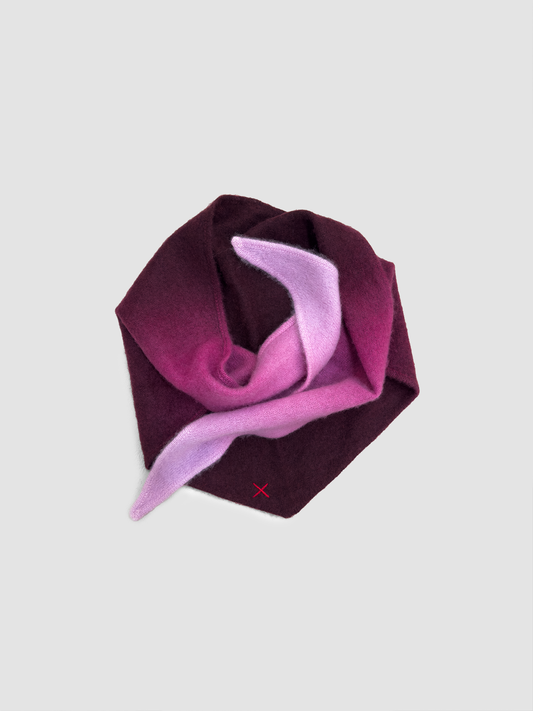 Scarf Triangle Dip Dye Rouge & Lila