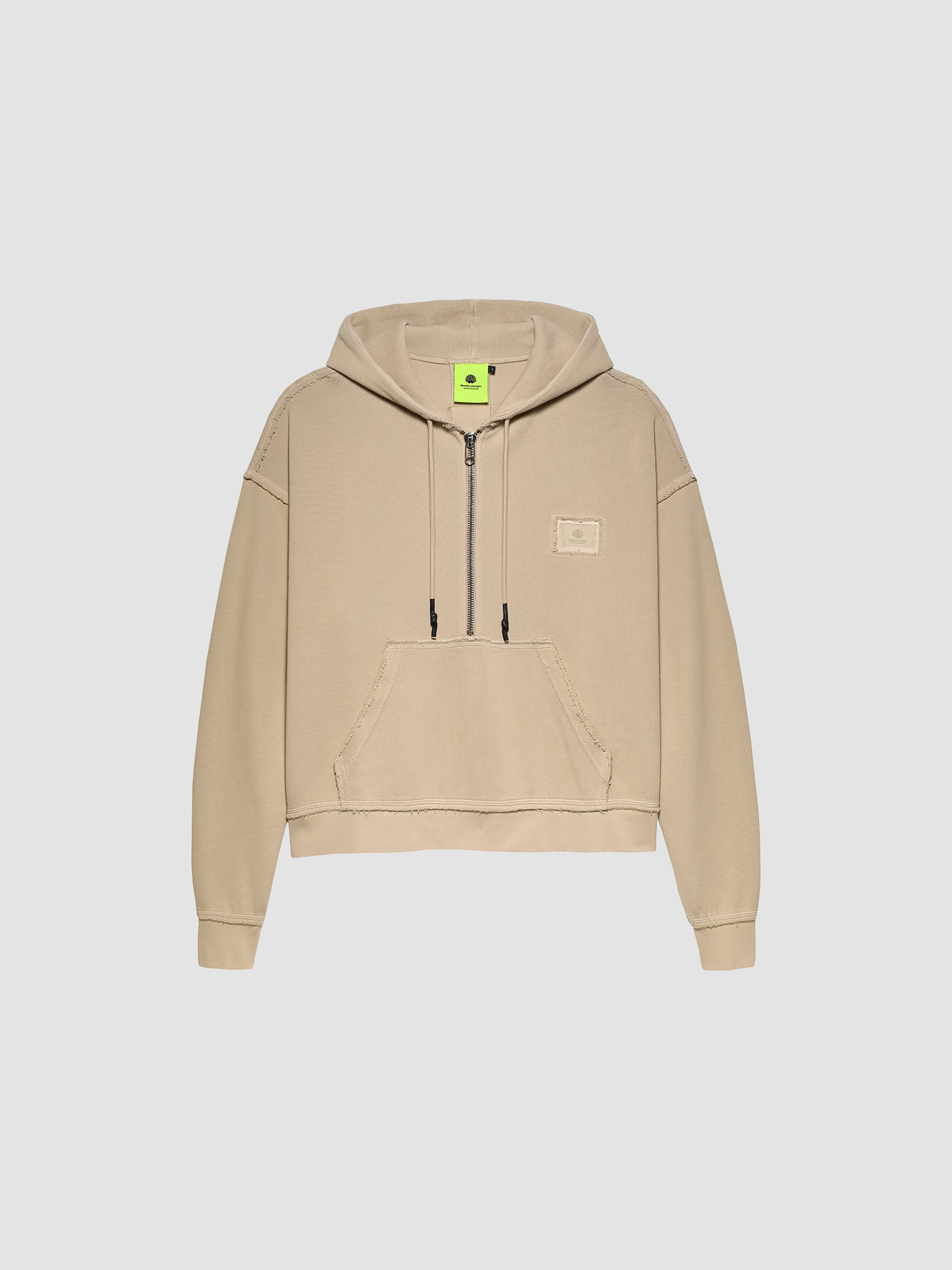 Hoodie Half Zip Sand