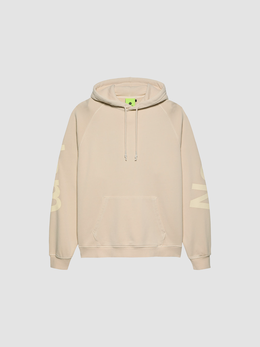 Hoodie Logo Line Beige