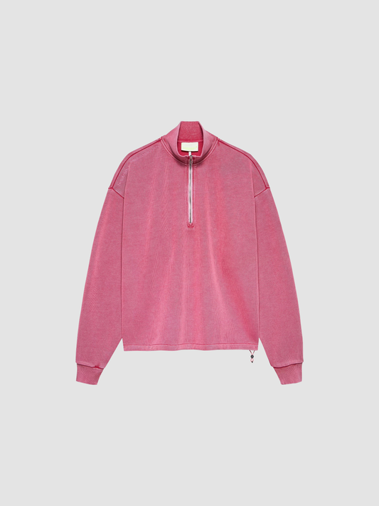Sweater Plate Half-Zip Pink