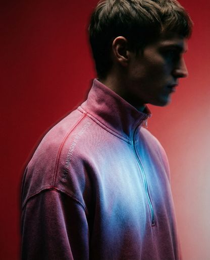 Sweater Plate Half-Zip Pink