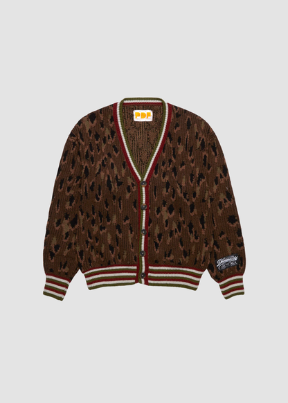 Cardigan Knit Leo Brown