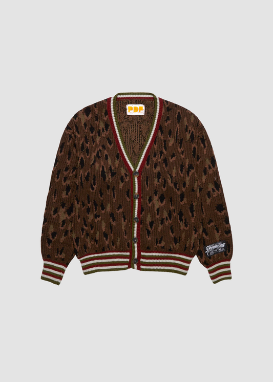 Cardigan Knit Leo Brown