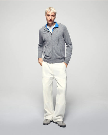 Hoodie Pull Zip Grey