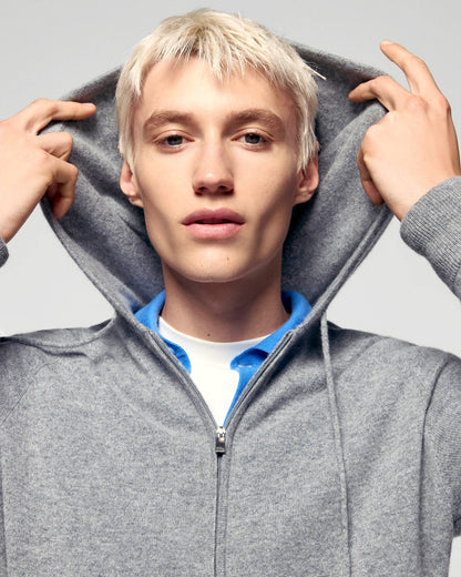 Hoodie Pull Zip Grey