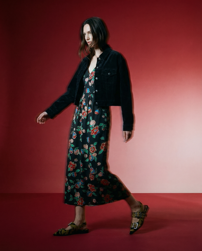 Dress Riella Floral Charcoal