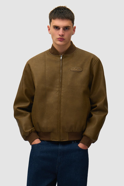 Jacket Varsity Leather Brown