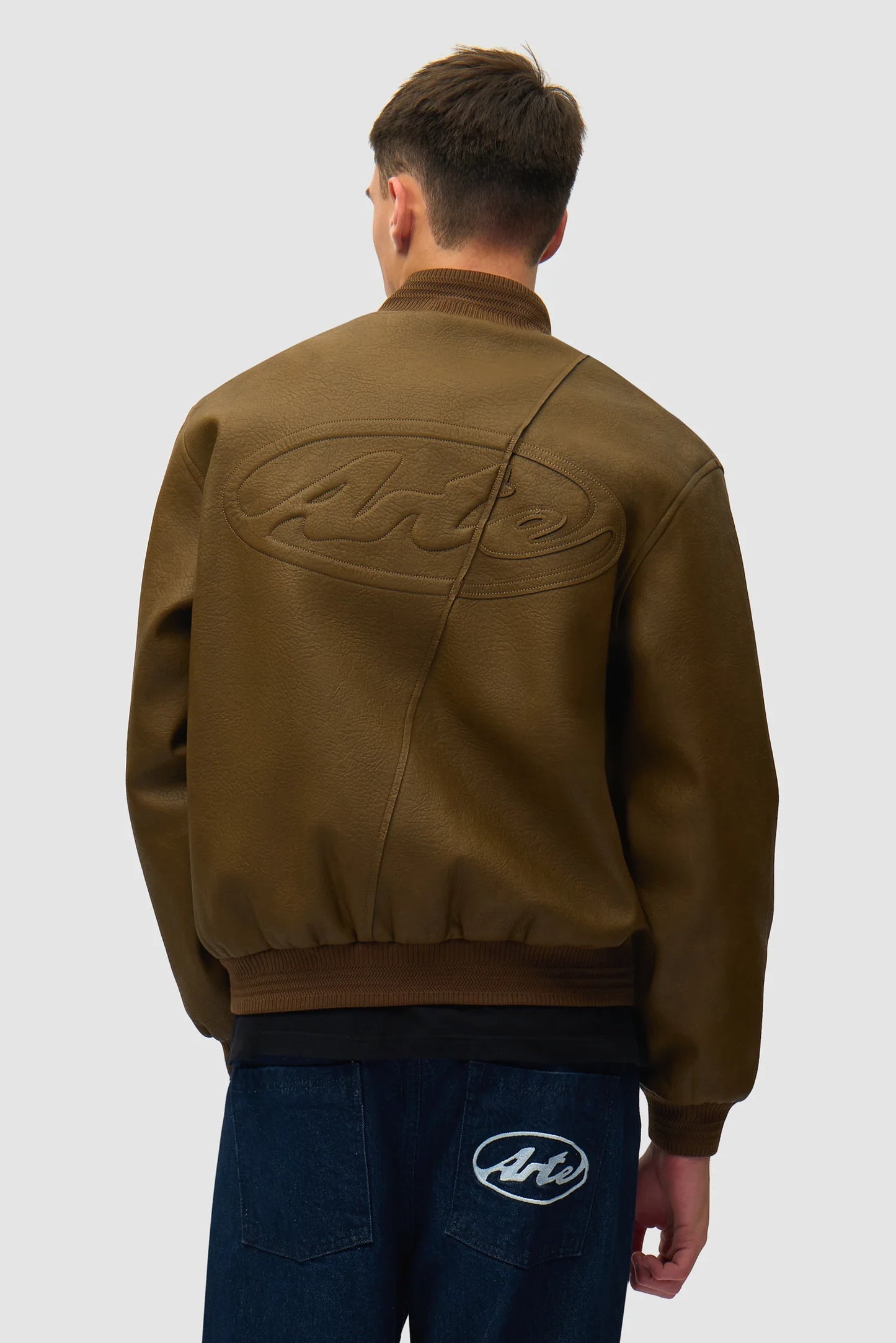 Jacket Varsity Leather Brown