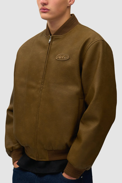Jacket Varsity Leather Brown