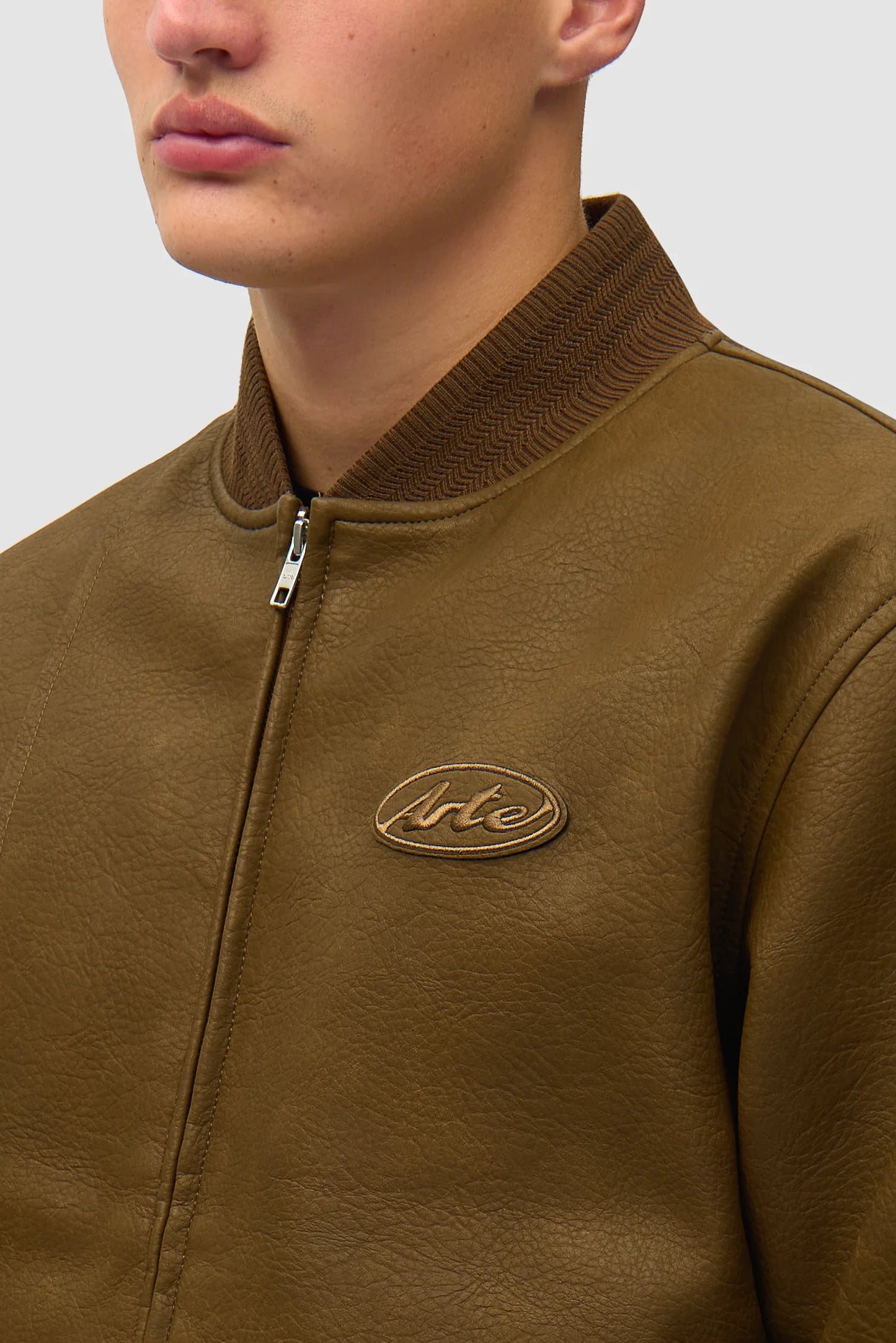 Jacket Varsity Leather Brown