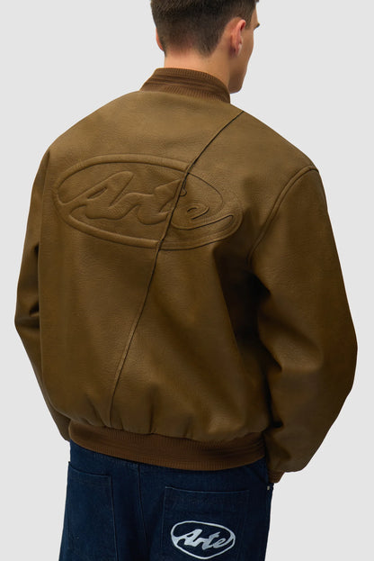Jacket Varsity Leather Brown