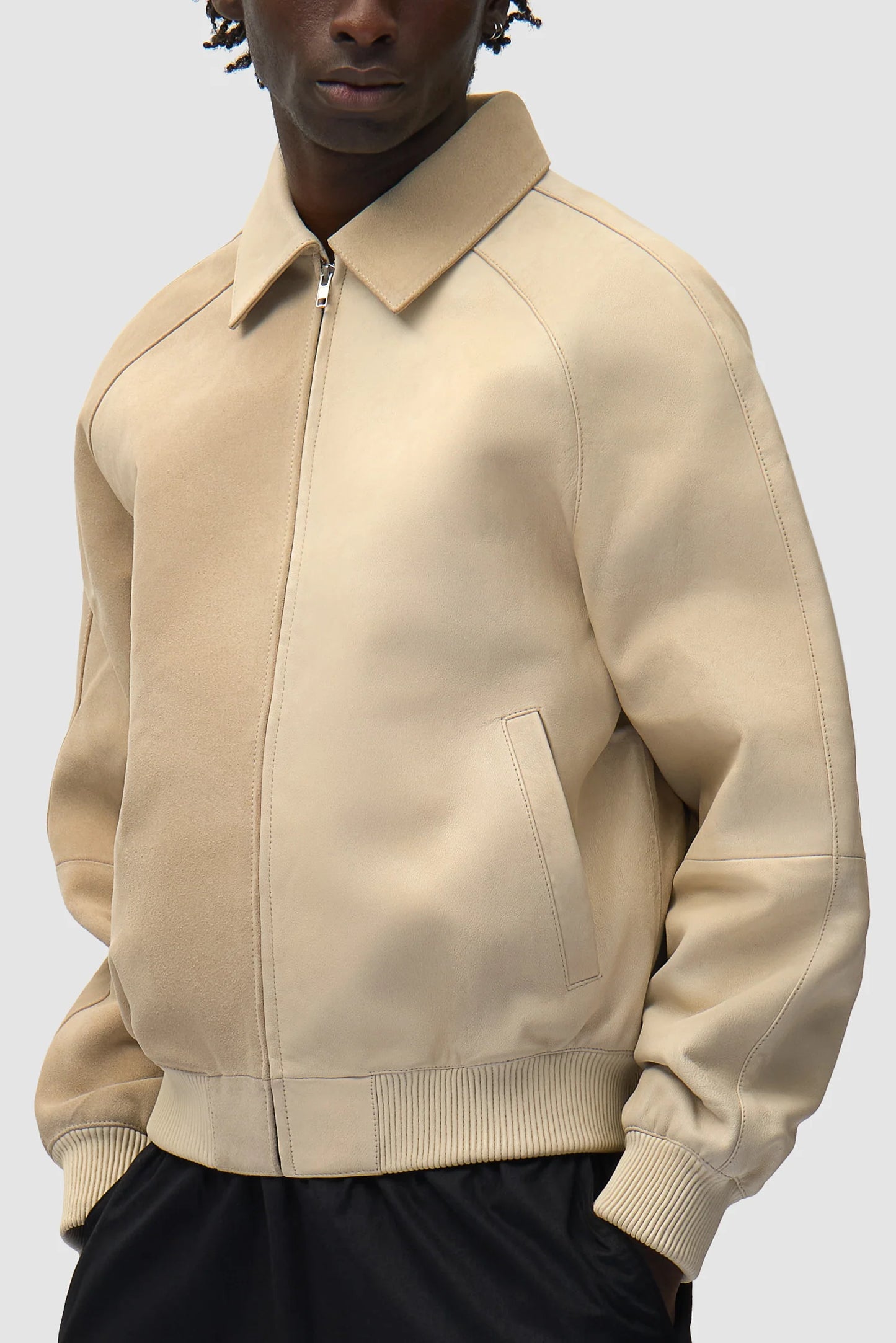 Jacket Multi Leather Cream