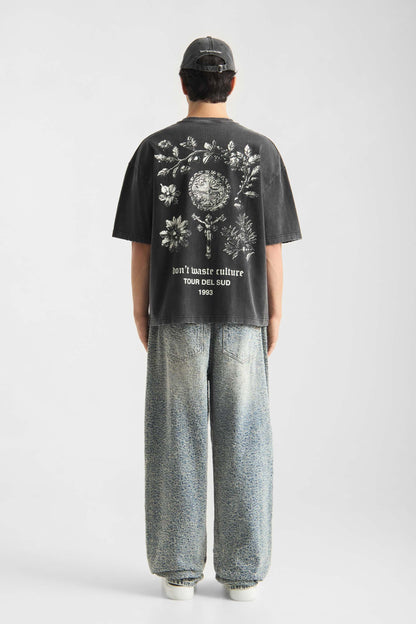 T-shirt Olivinne Faded Black