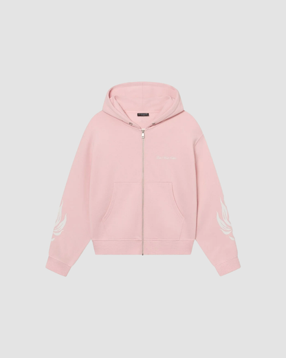 Hoodie Wesandra Zip Old Pink