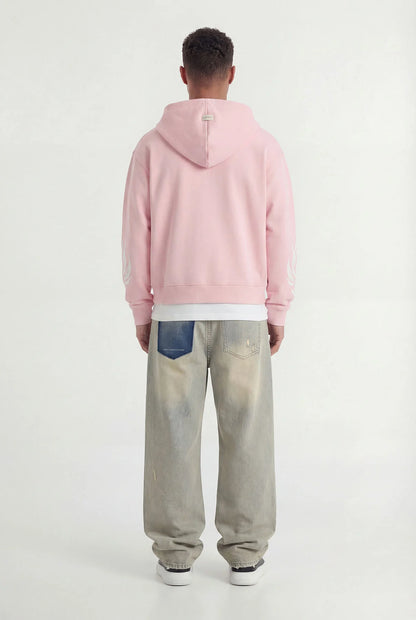 Hoodie Wesandra Zip Old Pink