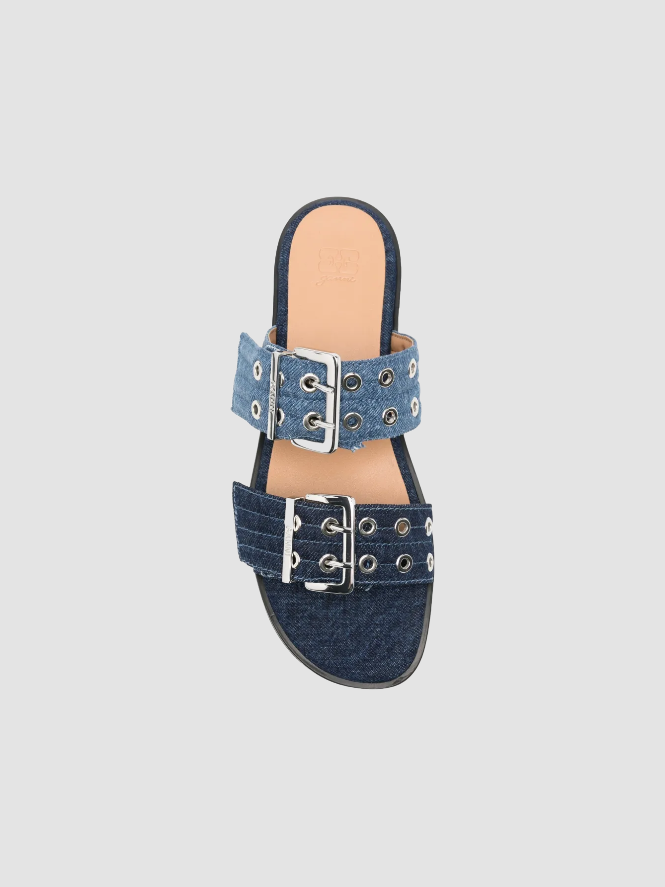 Sandals Buckle Strap Mix Denim