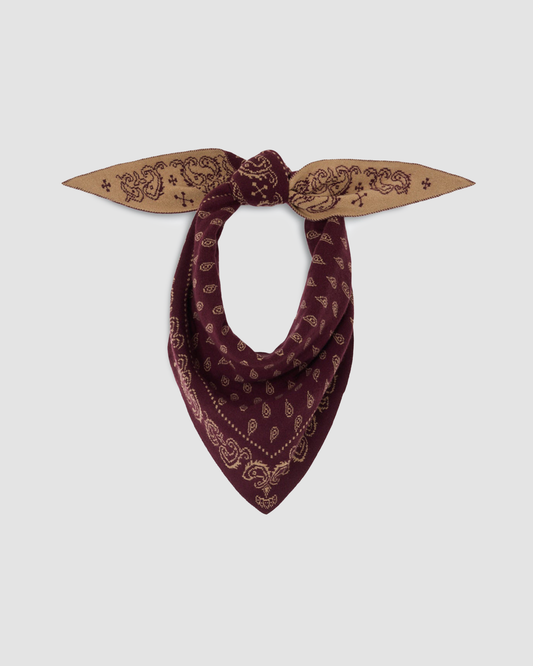 Scarf Wild Rag Burnt Fig & Camel