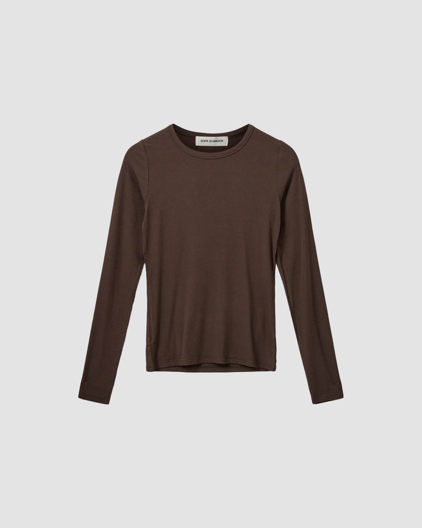 T-shirt Sofie Longsleeve Fudge Brown