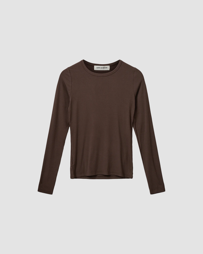 T-shirt Sofie Longsleeve Fudge Brown