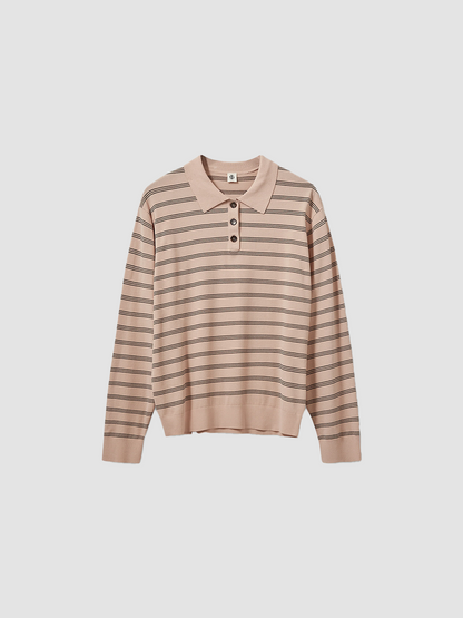 Sweater Madison Polo Rose & Espresso