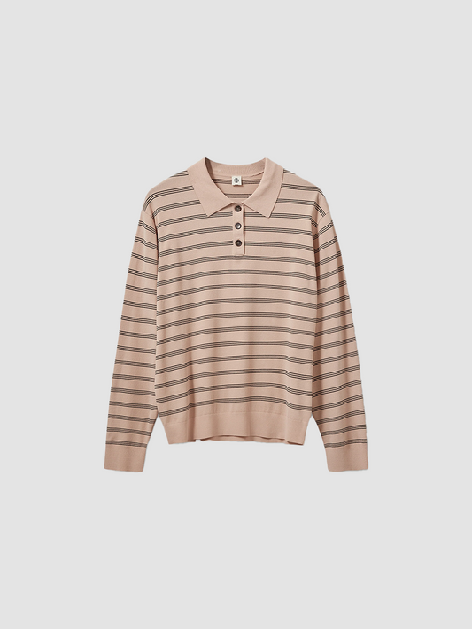 Sweater Madison Polo Rose & Espresso