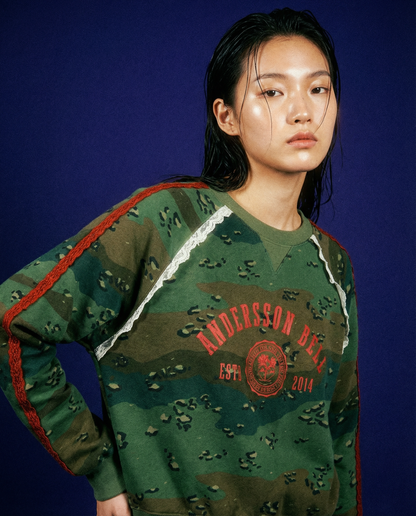 Sweatshirt Camo Lace Green