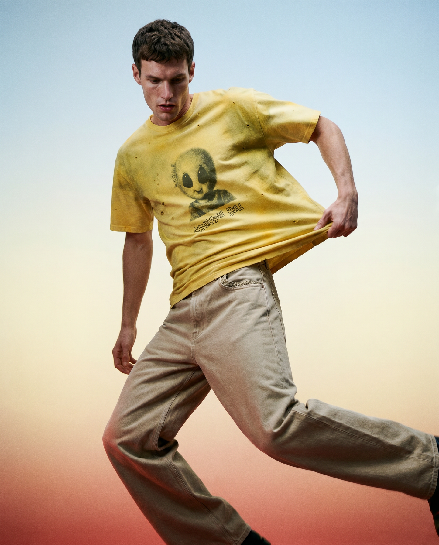 T-shirt Alien Machinery Yellow